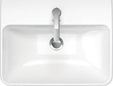 Duravit Waschtisch ME by Starck 600 mm Weiß Seidenmatt mit Überlauf und Hahnlochbank