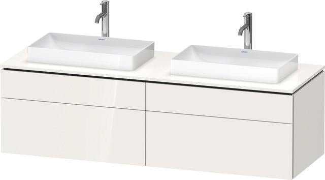Duravit L-Cube Waschtischunterbau 1620 mm taupe supermatt, wandhängend, Tip-On