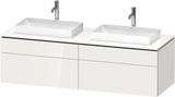 Duravit L-Cube Waschtischunterbau 1620 mm taupe supermatt, wandhängend, Tip-On