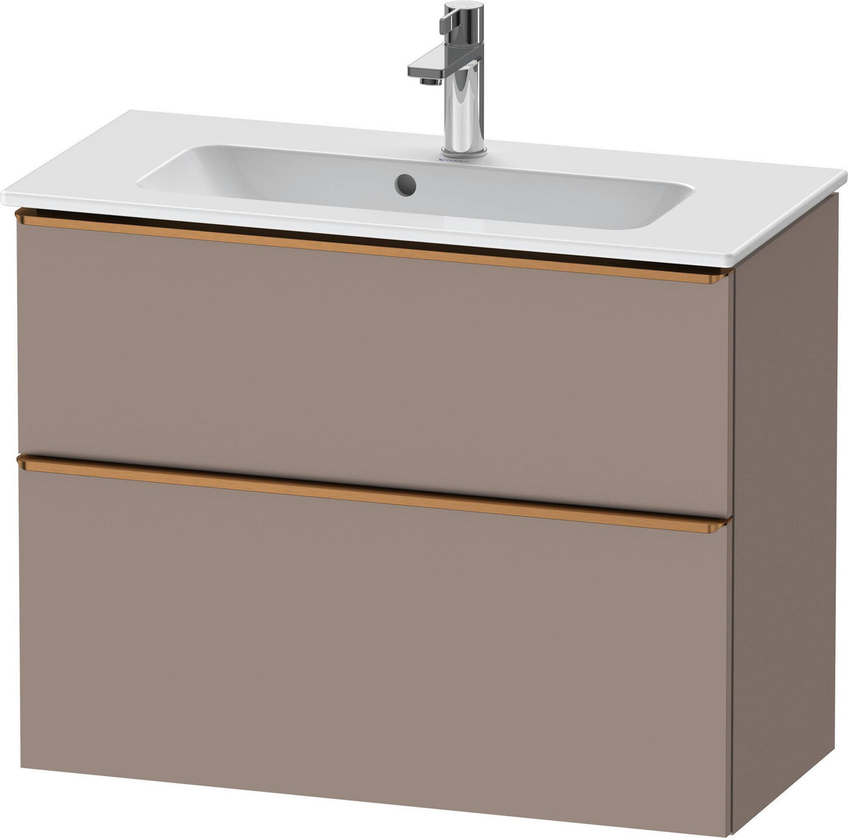 DURAVIT D-Neo Waschtischunterbau 810 mm Eiche Schwarz Bronze, wandhängend, 1 Auszug