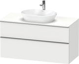 DURAVIT D-Neo Konsolenwaschtischunterbau 1200 mm Eiche Schwarz Matt mit Bronze Griff