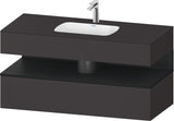 DURAVIT Qatego Studio F. A. Porsche Einbauwaschtisch mit Konsolenwaschtischunterbau 1200 mm Weiß Matt