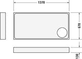 DURAVIT Starck Slimline Duschwanne 1200x800 mm Weiß Sanitäracryl mit Antislip