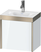 DURAVIT XViu Waschtischunterbau-Set 460 mm, champagner matt/weiß hochglanz, 1 Tür, wandhängend