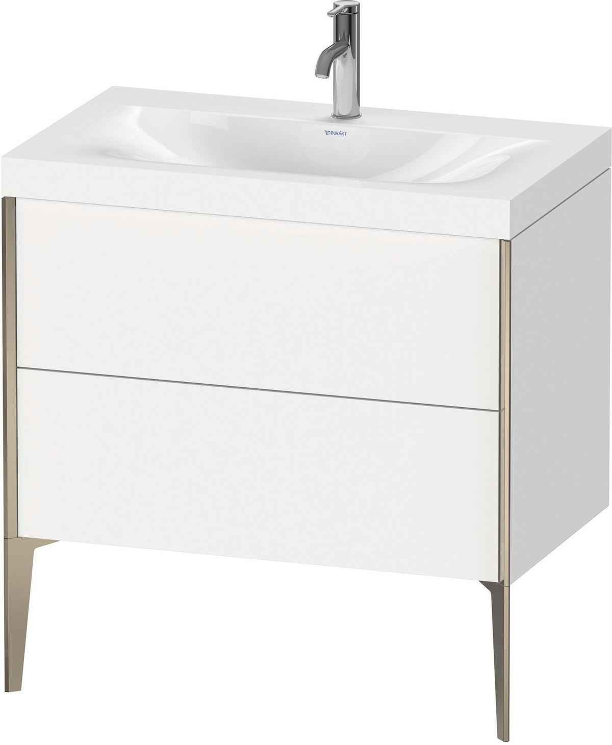 DURAVIT XViu c-bonded Waschtischset 800 mm bodenstehend mit 2 Auszügen und Tip-on Technik