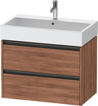 nussbaum natur / 2 Schubkästen / Waschtischunterbau