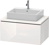 Duravit L-Cube Konsolenwaschtischunterbau 820 mm betongrau matt, 1 Auszug, wandhängend
