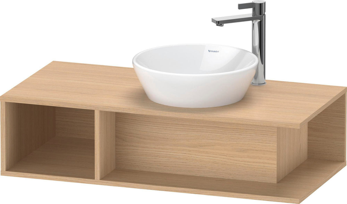 DURAVIT D-Neo Waschtischunterbau wandhängend 800 mm betongrau matt, Becken rechts, 1 offenes Fach