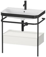 Duravit Waschtischset Happy D.2 Plus 775x490mm ein Hahnloch taupe supermatt