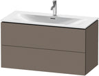 flannel grey seidenmatt / Mitteldichte Faserplatte (MDF) / 2 Schubkästen
