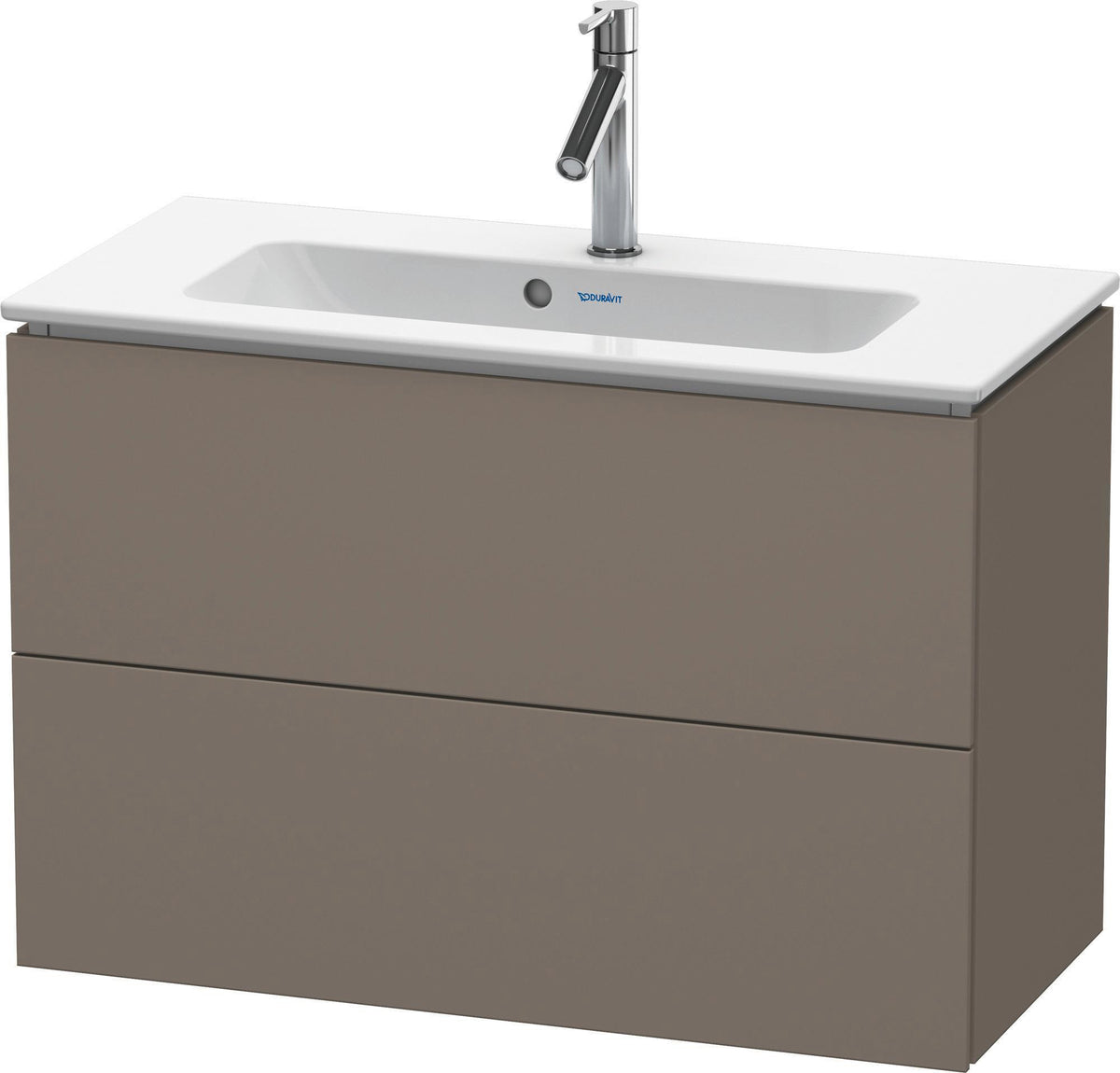 DURAVIT L-Cube Waschtischunterbau 820 mm weiß matt mit 2 Schubkästen und Tip-On-Technik