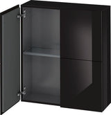 Duravit L-Cube Halbhochschrank 700 mm, 2 Türen, Hochglanz Schwarz, wandhängend