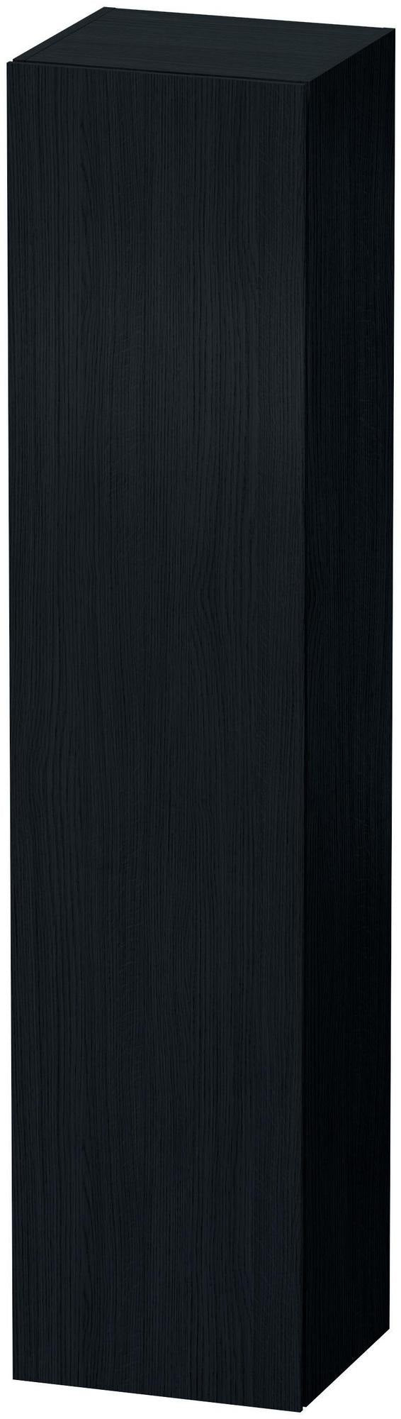 Duravit Hochschrank L-Cube 363x400x1760mm, 1 Tür rechts, Eiche Schwarz – Wandhängend mit Soft-Close