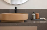 DURAVIT Balcoon Konsole 1400x370x550 mm mit Ausschnitt links, Lava Struktur