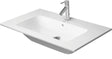 Duravit Möbelwaschtisch ME by Starck 830 mm mit Überlauf und Hahnlochbank, weiß, Durashield