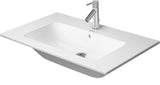 Duravit Möbelwaschtisch ME by Starck 830 mm mit Überlauf und Hahnlochbank, weiß, Durashield