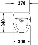 DURAVIT DuraStyle Urinal 300 x 340 mm, Zulauf hinten, spülrandlos, mit Fliege, weiß