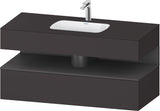 DURAVIT Qatego Studio F. A. Porsche Einbauwaschtisch mit Konsolenwaschtischunterbau 1200 mm Weiß Matt