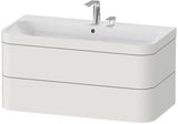 DURAVIT Waschtischset Happy D.2 Plus 2 Schubkästen 975x490 mm eiche hell taupe supermatt