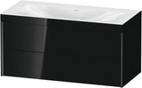 DURAVIT XViu c-bonded Waschtischunterset 1000 mm, 2 Schubkästen, schwarz matt/hochglanz