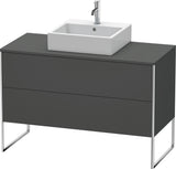 DURAVIT XSquare Waschtischunterbau bodenstehend 1200 mm Graphit Matt mit 2 Schubkästen