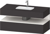 DURAVIT Qatego Studio F. A. Porsche Einbauwaschtisch mit Konsolenwaschtischunterbau 1200 mm Weiß Matt