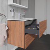 Duravit L-Cube Waschtischunterbau 820 mm taupe matt mit 2 Schubkästen und Tip-On-Technik