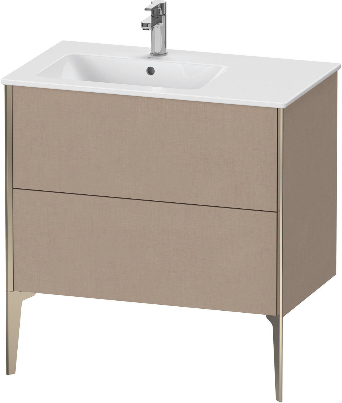 Duravit XViu Waschtischunterbau bodenstehend 810 mm mit 2 Auszügen, weiß matt, Tip-On Technik