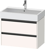 Duravit Ketho.2 Waschtischunterbau 784 mm wandhängend betongrau matt mit 2 Schubkästen