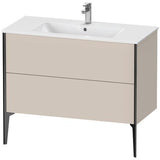 Duravit Waschtischunterbau XVIU 1010x834x480mm 2 Auszüge Nussbaum Mitte