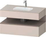 DURAVIT Qatego Einbauwaschtisch mit Konsolenwaschtischunterbau 1000 mm, 1 Auszug, antibakteriell