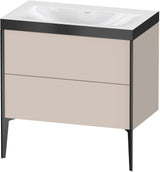 Duravit XViu c-bonded Waschtischset bodenstehend 800 mm mit 2 Auszügen, Push-Open und Soft-Close
