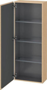 Duravit L-Cube Halbhochschrank 500 mm, 1 Tür links, betongrau matt, wandhängend, Soft-Close