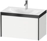 Duravit Möbelwaschtischset XViu 800x480mm mit Unterbau, Auszug und Hahnlochbank