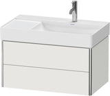 DURAVIT XSquare Waschtischunterbau wandhängend 784 mm mit 2 Schubkästen, weiß matt