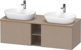 DURAVIT D-Neo Konsolenwaschtischunterbau 1400 mm betongrau matt mit 2 Auszügen und Bronze-Griffen