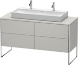 Duravit XSquare Waschtischunterbau 1400 mm betongrau matt mit 4 Auszügen und Tip-On-Technik