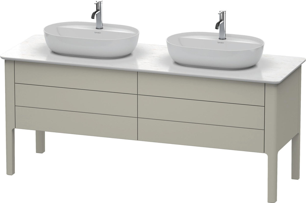 DURAVIT Luv Waschtischunterbau bodenstehend 1733 mm Taupe Seidenmatt 2 Auszüge