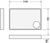 DURAVIT Starck Slimline Duschwanne 1200x800 mm Weiß Sanitäracryl mit Antislip