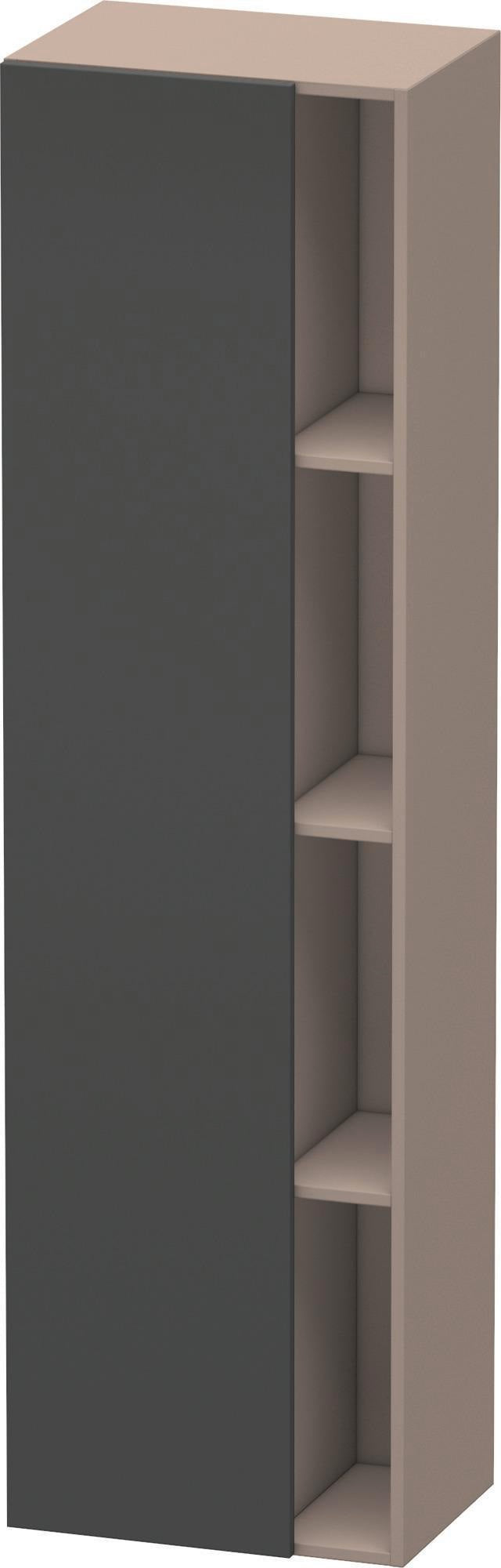DURAVIT DuraStyle Hochschrank 360x500x1800mm, 1 Tür links, weiß matt – Wandhängend mit Soft-Close