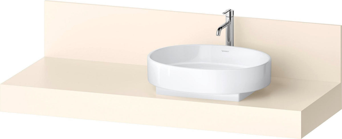 DURAVIT Balcoon Konsole 1400 mm mit Ausschnitt links – Elfenbein Matt