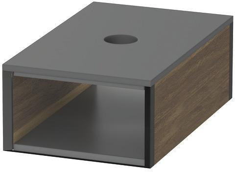 DURAVIT XSquare Utensilienbox mit Deckel 55x100x160 mm Amerikanischer Nussbaum