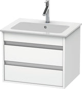 Duravit Ketho Waschtischunterbau 600 mm Weiß Matt mit 2 Schubkästen und Soft-Close