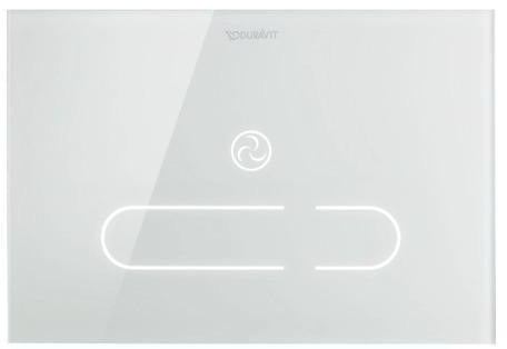 Duravit DuraSystem Elektronische Betätigungsplatte Glas Weiß Infrarot Dual Flush