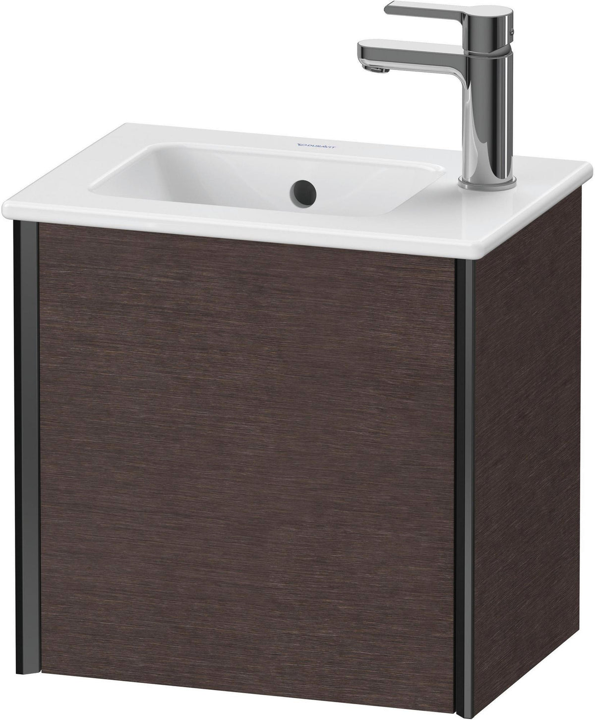 DURAVIT XViu Waschtischunterbau wandhängend 410 mm, 1 Tür links, mediterrane Eiche, Tip-On-Technik