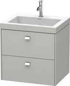 betongrau matt / mit 1 Hahnloch / grau