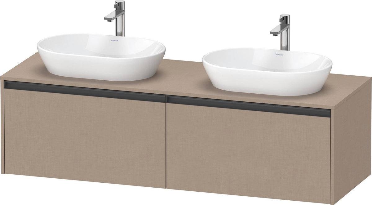 DURAVIT Ketho.2 Waschtischunterbau 1600 mm betongrau matt mit 2 Auszügen