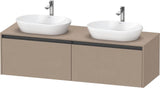DURAVIT Ketho.2 Waschtischunterbau 1600 mm betongrau matt mit 2 Auszügen
