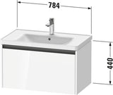 DURAVIT Ketho.2 Waschtischunterbau 784 mm betongrau matt, wandhängend, 1 Auszug