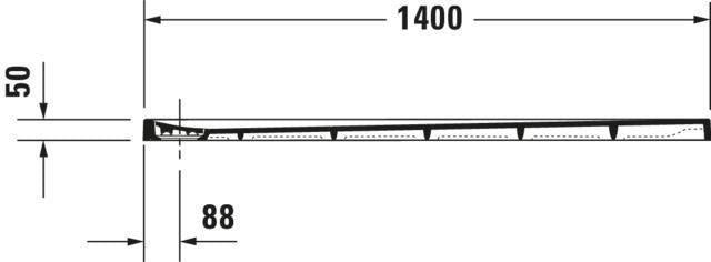 DURAVIT Stonetto Duschwanne 1400x800x50 mm Mineralguss Weiß Matt – Bodenbündig & Rutschhemmend